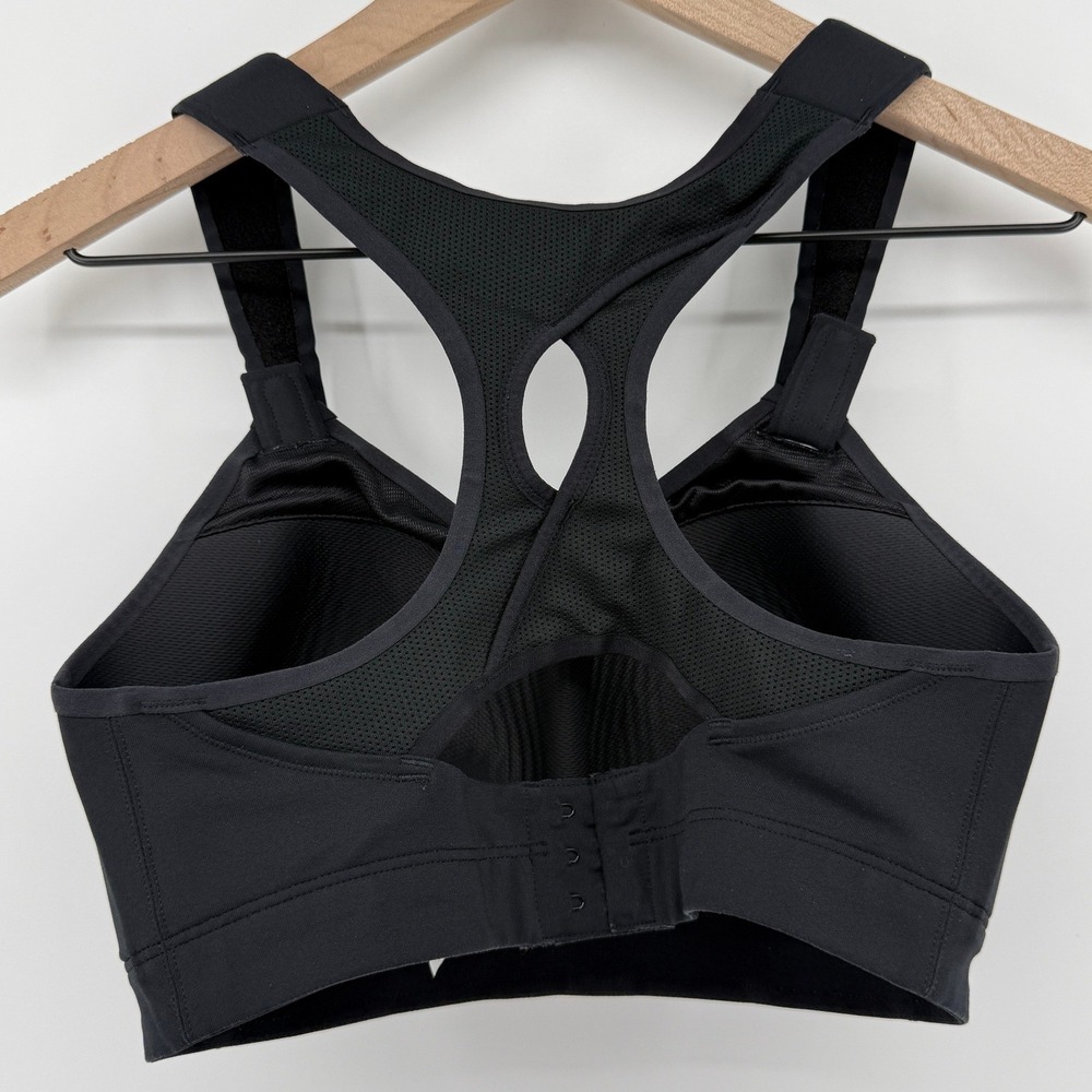 Moving Comfort Juno Racerback Sports Bra Black 34DD Hook & Loop Straps 350025 - Picture 2 of 7